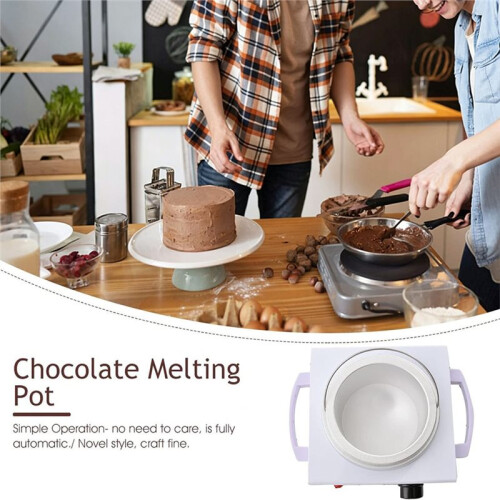 Chocolate Tempering Machine, 0-80 Adjustable,Chocolate Melting Single Pot Cheese Melter for Cream,Chocolate Pie US Plug