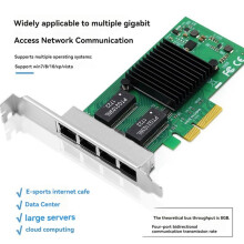 4-Poorts PCIE X4 RJ45 Lan-Netwerkkaart High Speed Ethernet-Adapter 10/100/1000 Mbps Gigabit Ethernet Lan-Kaart voor Pc-Desktop