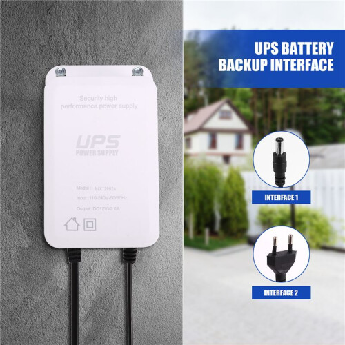12V-2A Uninterruptible Power Supply UPS Battery Backup Interface, Security Camera UPS Battery Backup Protector EU Plug 2