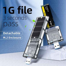 Externes M.2 NGFF SSD GehäUse Schnelle Geschwindigkeit USB3.0 Gen1 5Gb/S Transparentes SSD Festplatten GehäUse für PC