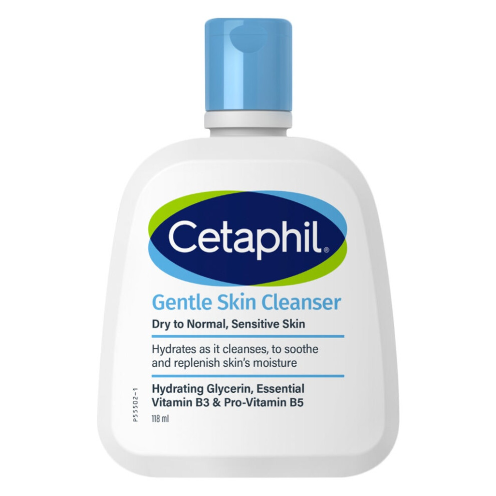 Cetaphil Gentle Skin Cleanser For Dry to Normal Skin | Hydrating Face & Body Cleanser for Sensitive Skin -118ml