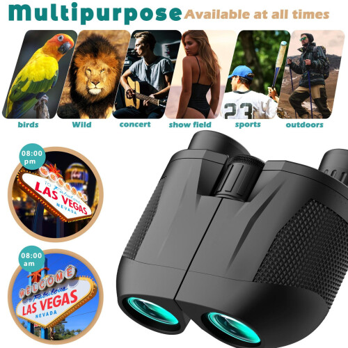 Waterproof 10x25 HD Binoculars BaK4 Prisms 2