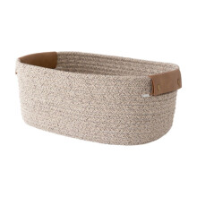 Panier de rangement de bureau tissé MBXM, marron clair, petit modèle