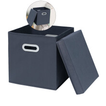 Bacs de rangement en tissu - Cubes de rangement pliables Ă double compartiment