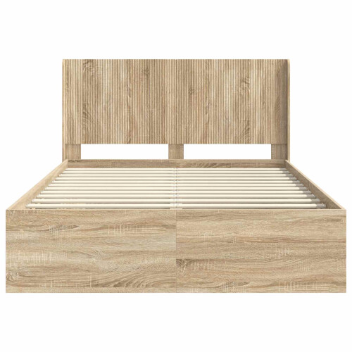 VidaXL vidaXL Bed Frame with Storage and Headboard 3 pcs Engineered Wood 2