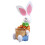 Décorations de table de Pâques : panier bleu en forme de lapin pour les œufs et 2