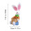 Décorations de table de Pâques : panier bleu en forme de lapin pour les œufs et 3