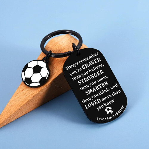 Fotbollsbasebollnyckelring för son eller barnbarn 1