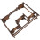 Étagère en bois pour objets de collection, couleur café, 6,5 x 5