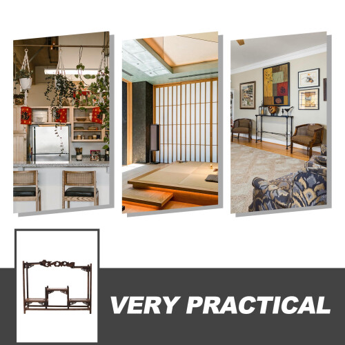 Étagère en bois pour objets de collection, couleur café, 6,5 x 2