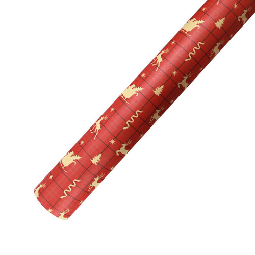 Weihnachtspapier mit traditionellem Weihnachtsmann-Schneeflocken-Design