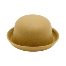 Cappello bombetta classico in lana unisex, tinta unita