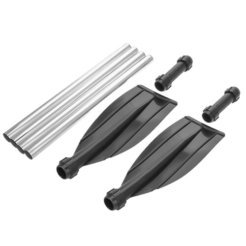 Doppelte Ruder für Schlauchboote, Aluminium, Schwarz 2