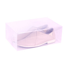 Clear Stackable Shoe Boxes with Latching Lids White