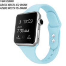 (Blue,42mm)For Iwatch 38mm 42mm Strap Bracelet Band Sports Silicone Replace Color Solid