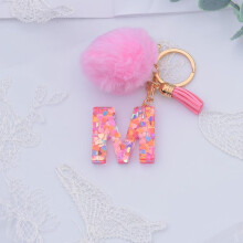 Initial Letter Keychain for Women Handbag Charm