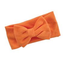 Girls Bow Hairband Orange Stretch Headband