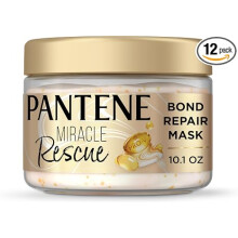 Pantene Miracle Rescue Hair Mask, Intensive Bond Repair with Melting Pro-V Pearls/ Dry Damaged Hair 10.1 fl oz (Pack of 12)