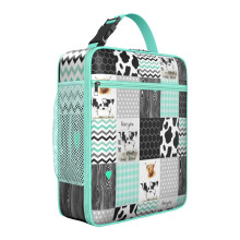 Insulated Lunch Box Cow Graphic Reusable 1 pc