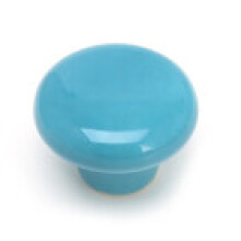 (blue,S)Candy Color Round Furniture Knobs Ceramic Drawer Knob Cabinet Pulls Cabinet Closet Cupboard Pull
