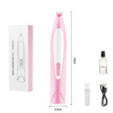 (Pink)Aparador elétrico para higiene de cães com luz LED para manutenção de cabelos para cuidados com unhas de pata