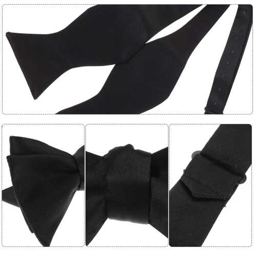 Black Bow Tie for Men Self-Tie Formal Style 1