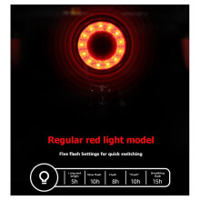 Bike Brake Tail Light USB Rechargeable Bicycle Rear Light Aluminum Alloy Warning Lamp Bike Accessories