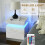 White Bedside Table with LED Light, Bedroom 4