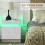 White Bedside Table with LED Light, Bedroom 7