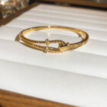 (Style 13) Highend Gold Plated Zircon Jewelry Bracelet With Retro Geometric Style Everyday For Use