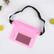 (Pink) Waterproof Swimming Bag Drift Diving Shoulder Waist Pack Underwater Cover Phone