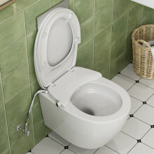 HOROW Manual Bidet Toilet Seat Non-Electric Dual Nozzle Water Powered Fresh Wash