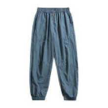 (LightBlue,2XL)Calças casuais masculinas de náilon fino verão Acu com bainha algemada e design respirável