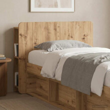 vidaXL Headboard Cabinet with Storage Artisan Oak 119.5 x 18.5 x 80 cm
