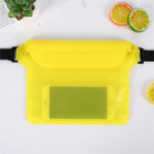 (Yellow) Waterproof Swimming Bag Drift Diving Shoulder Waist Pack Underwater Cover Phone