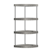 Plastic Shoe Rack Gray 4-Tier Narrow