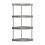 Plastic Shoe Rack Gray 4-Tier Narrow 1