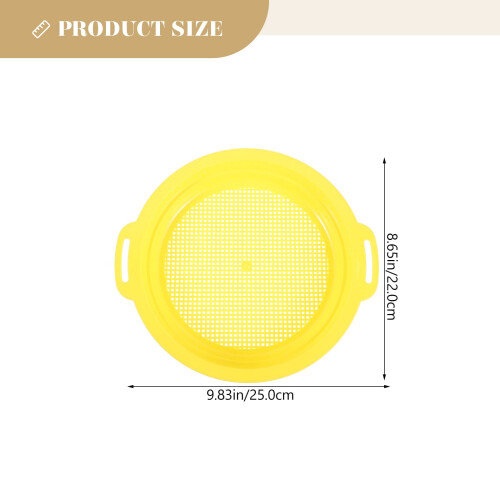 Handheld Mesh Pan for Gold Sifting with Yellow Non-Slip 1