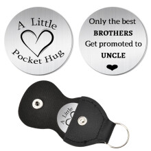 Pocket Hug Token Keychain for Brother or New Uncle