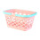 Panier de douche en plastique rose avec poignée 2
