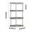 Plastic Shoe Rack Gray 4-Tier Narrow 2
