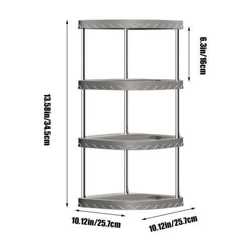 Plastic Shoe Rack Gray 4-Tier Narrow 1