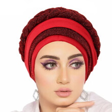 Fascia turbante elasticizzata da donna con trecce lucide
