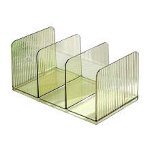Organizer da scrivania in acrilico verde trasparente, 3 scomparti, 25,9 x 15 cm.