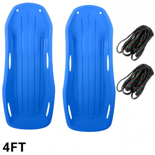 Blue Polar Glide Snow Sled 4FT Dual-Rider with Pull Rope