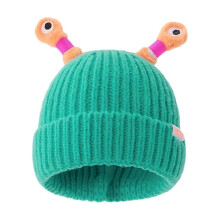 Cappello da donna in maglia "Little Monster luminoso", verde menta, taglia unica