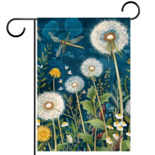 Drapeau de jardin Pissenlits et Libellules 28 x 40 pouces