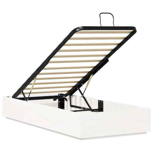 VidaXL vidaXL Ottoman Bed Frame White 90 x 190 cm Solid Pine Wood 2