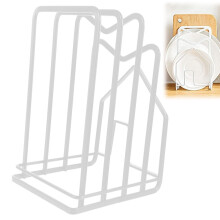 Support pour planche à découper en métal blanc (1 pièce)