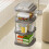 Plastic Shoe Rack Gray 4-Tier Narrow 5